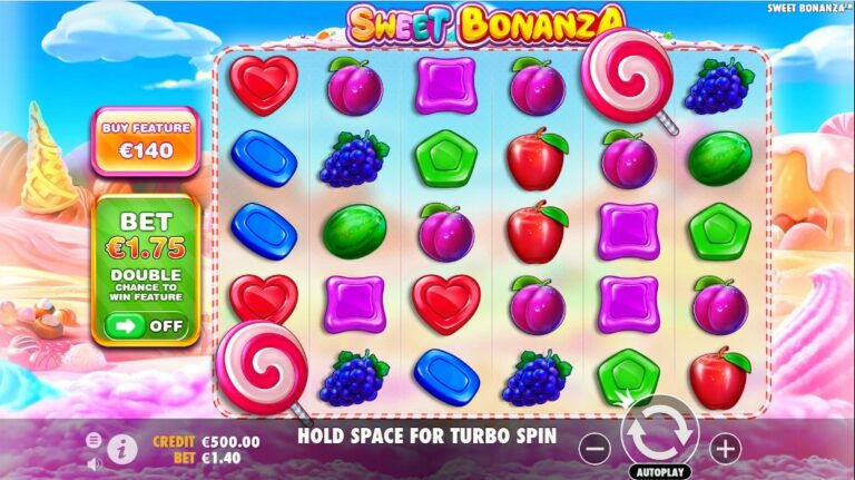 Интерфейс сайта казино Sweet Bonanza